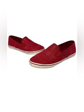 Lauren Ralph Lauren Janis red slip on sneakers 7.5